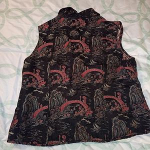 Chico's Asian Scroll Alicia Vest - Size 2